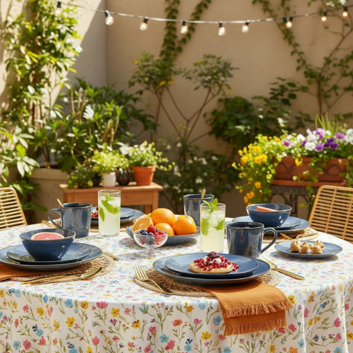 Mica Decorations Racco Serviesset 4 Persoons - Ontbijtborden, Kommen en Mokken en Dinrborden - Steengoed Servies - Vaatwasserbestendige Servies Set -