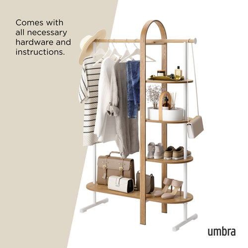 Umbra kledingrek Bellwood - 106 x 39 x 167 cm - Wit/naturel