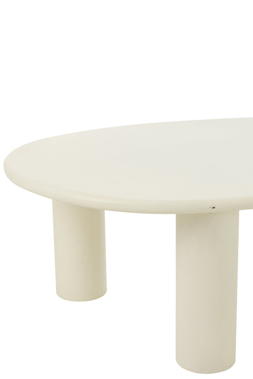 J-Line bijzettafel Bali - hout - wit - large