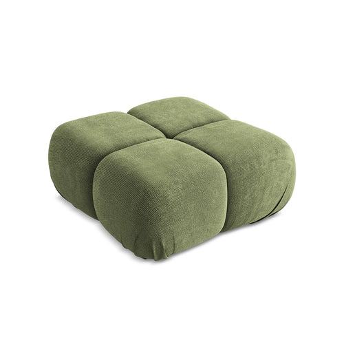 LaMiaSofa Poef Sanremo - chenille stof - groente - 95x95x41