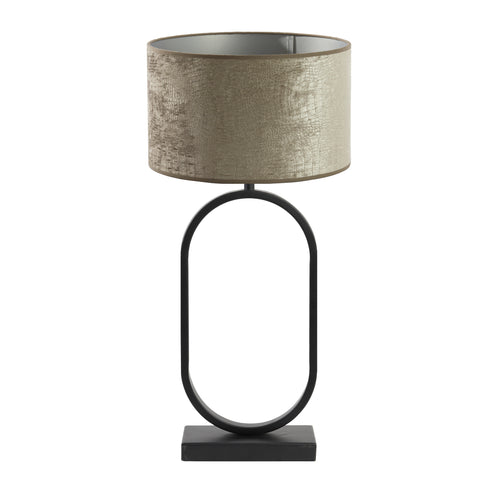 Light & Living tafellamp Jamiri/Chelsea - zwart, zilver - 30x30x67cm