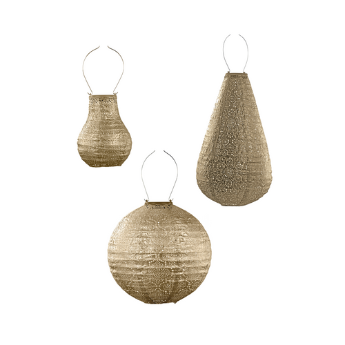 Lumiz solar lampion - gouden set - 3 stuks - vtwonen shop