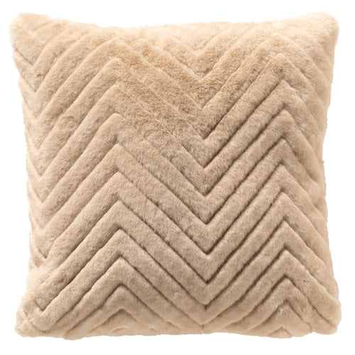 NEIL - kussenhoes 45x45 cm - bontlook - zigzagpatroon - Summer Sand - beige