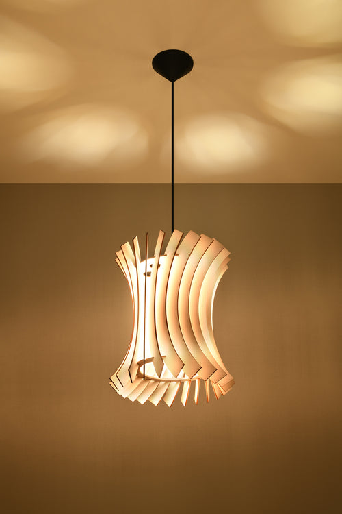 Sollux hanglamp Oriana - 1 lichts - 30  x 90   cm - bruin