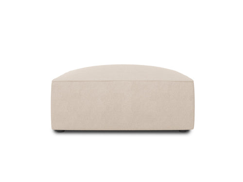 Micadoni Poef Ruby structurele stof, beige - 93x93x40cm