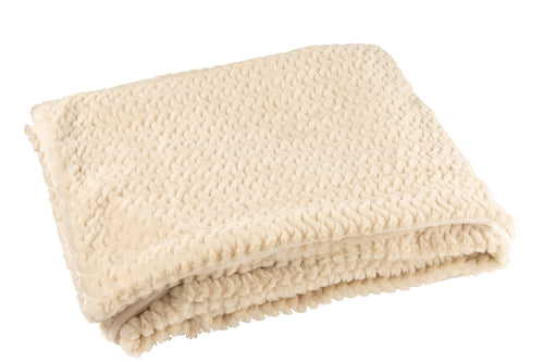 J-Line deken - polyester - beige