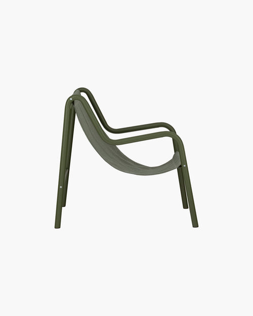 noo.ma Nokk Armchair - Outdoor loungestoel, forest green, stalen frame