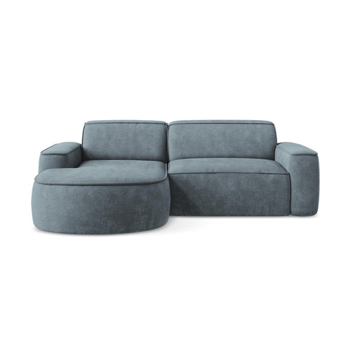 LaMiaSofa hoekbank links Melissa - chenille stof - jeans - 224x166x70