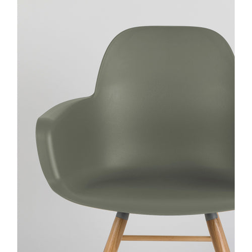 Zuiver Albert Kuip Eetkamerstoelen met armleuning Groen - Set van 2 - vtwonen shop