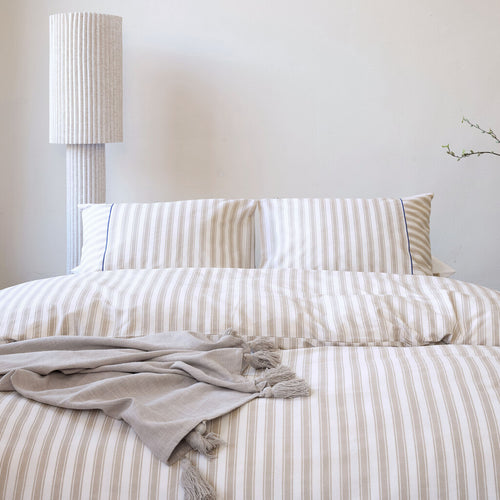 Walra - Dekbedovertrek Refined Lines - 240x220 cm - Zand