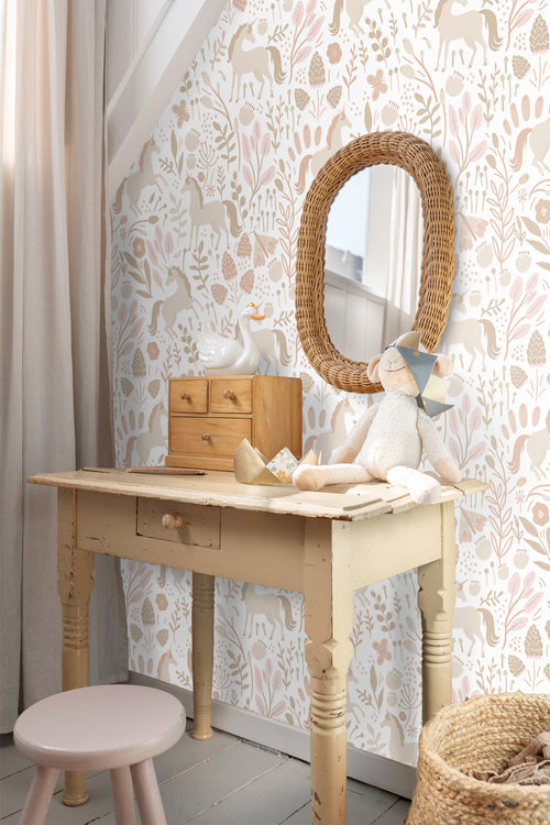 ESTAhome behang unicorns beige - 53 cm x 10.05 m - 139873 - vtwonen shop