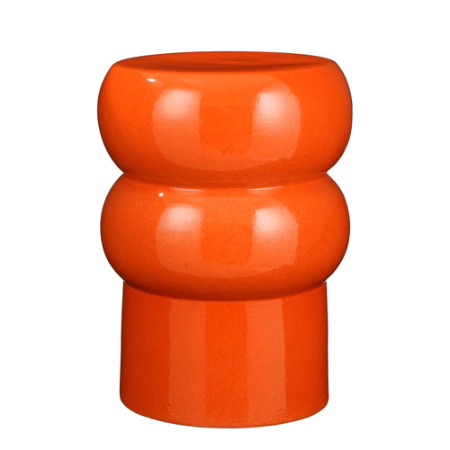 Mica Decorations Vendi Bijzettafel - H44 x Ø32 cm - Keramiek - Oranje - vtwonen shop