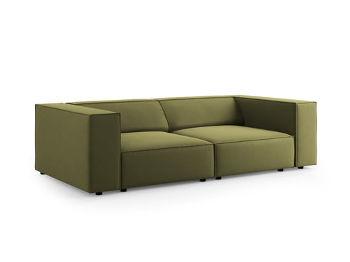 Cosmopolitan Design Bank Arendal 3-zits, flueel, lichtgroen - 102x204x70cm