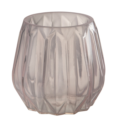 J-Line windlicht Anna - glas - lichtroze - 2 stuks - vtwonen shop