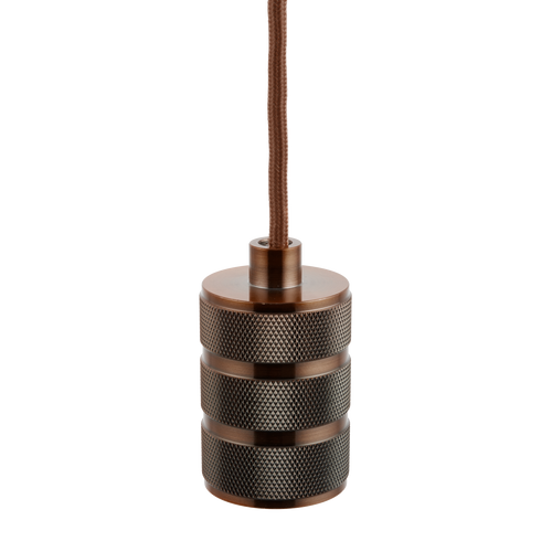 Lighto - Pendel Koper E27 Fitting - Retro - 1.5m Snoer - Met Plafondkap