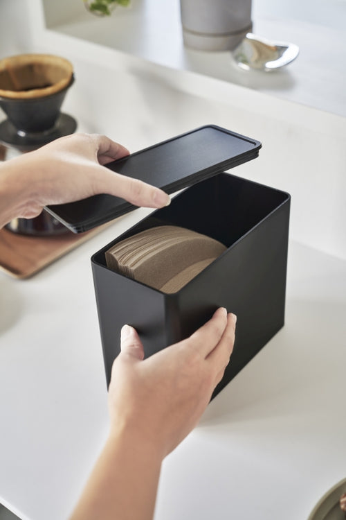 Yamazaki Koffiefilterhouder - Tower - Zwart - vtwonen shop