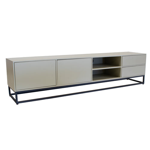 Giga Meubel Tv-meubel Cervi - Mangohout/Metaal - Taupe - 210x42x50cm - vtwonen shop