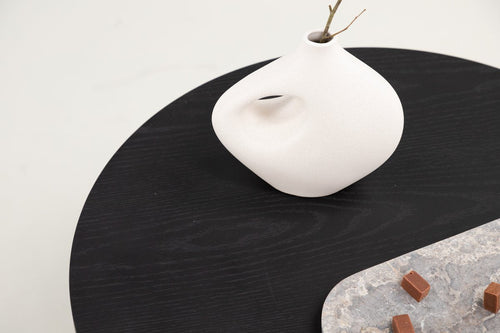 BRAM Salontafel Rosaria - ø85 cm - Zwart - vtwonen shop