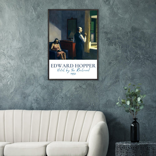 Artfulprints Poster Edward Hopper - Hotel by the railroad   - A4 21x29.7 cm - Meerkleurig