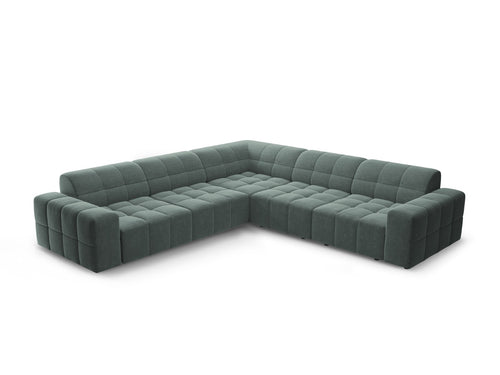 Cosmopolitan Design Symmetrische hoekbank CHICAGO 4-zits, chenille olie - 285x285x78cm
