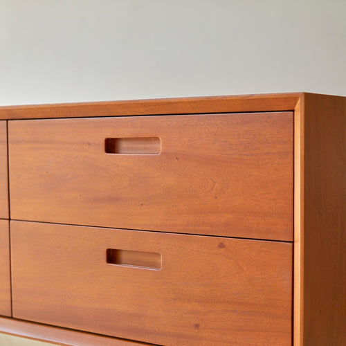 Tikamoon Lage massief mahoniehouten ladekast - Naturel - vtwonen shop