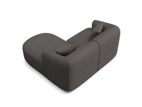 Cosmopolitan Design Modulaire hoekbank rechts Campi 3-zits, structurele stof grijs - 156x180x70cm