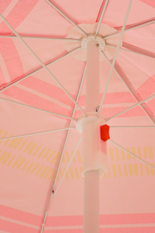 Mica Decorations Stripe Strandparasol - H180 x Ø160 cm - Lichtroze - vtwonen shop