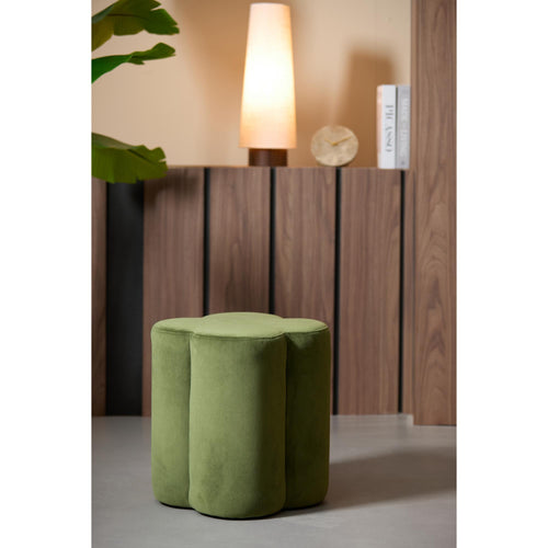 Light & Living poef Nalani - groen - 38x38x45cm - vtwonen shop