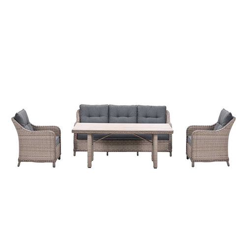 Garden Impressions lounge dining set Nova mystic grey - 4-delig - stoel-bank