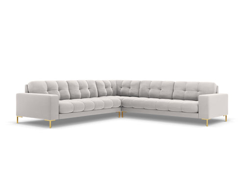 Cosmopolitan Design Symmetrische hoekbank Bali 6-zits, flueel, geld - 256x256x75cm