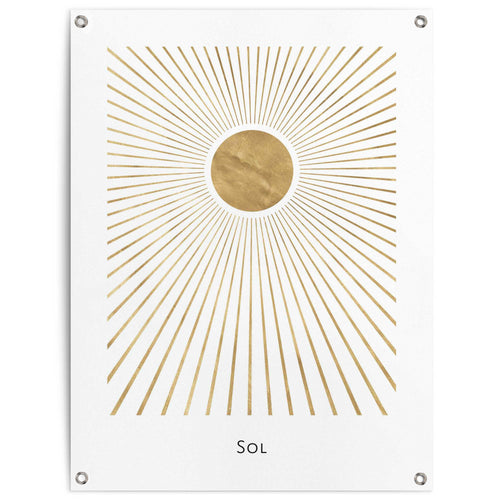 Reinders Sun tuinposter -  goud - tuin - 80x60cm