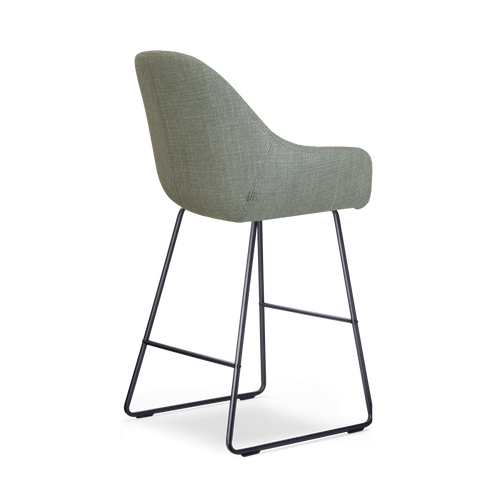 Nolon Nino-Mae Barkruk Saliegroen - met Armleuning - Zwart - 75 cm - vtwonen shop