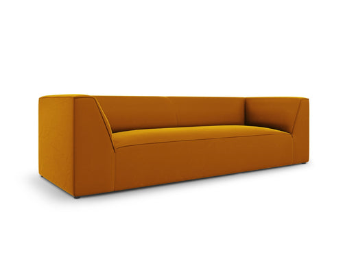 Micadoni Bank Ruby 3-zits, flueel, geel - 93x232x69cm