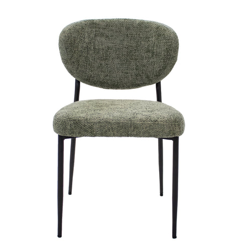 Giga Meubel Eetkamerstoel Vajèn - Stof - Groen - Set van 2 - vtwonen shop