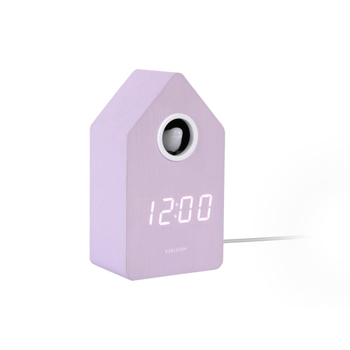 Karlsson wekker Cuckoo LED - paars - Ø9cm - vtwonen shop