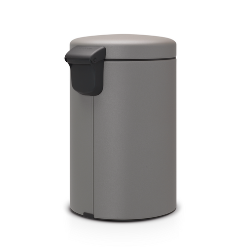 Brabantia NewIcon Pedaalemmer, 12 liter, kunststof binnenemmer - Mineral Concrete Grey