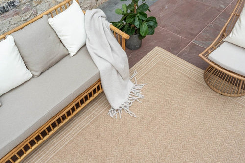 Interieur05 Jute buitenkleed Naturel Visgraat Border - 160 x 230 cm - vtwonen shop