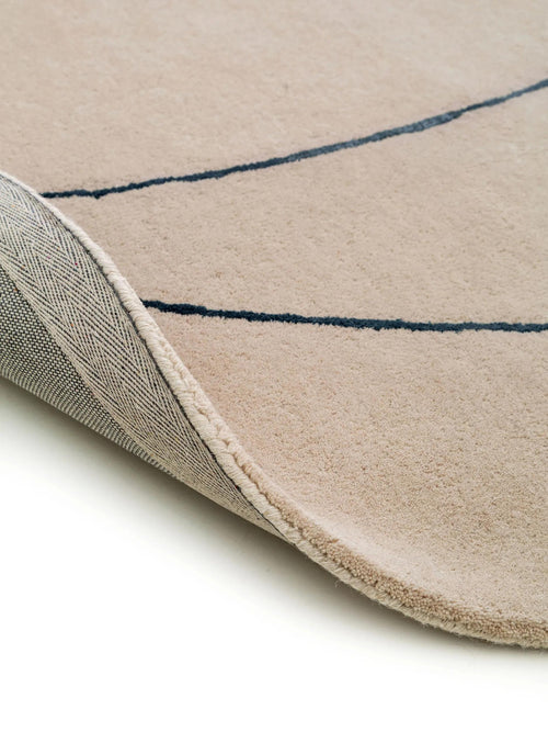 benuta wollen vloerkleed Shape - crème - ø 200 cm