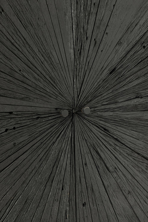 J-Line barkast Shanil - hout/ijzer - zwart