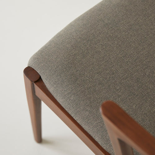 Tikamoon Stoel van donker massief teakhout en stof - Bruin - vtwonen shop