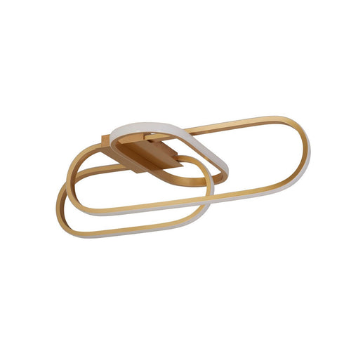 Clip LED-plafondlamp, goud aluminium