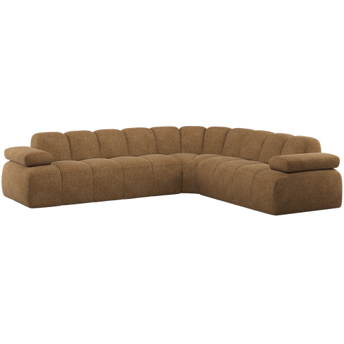 WOOOD hoekbank rechts Mojo - Wollig - Honinggeel - 74x310x230