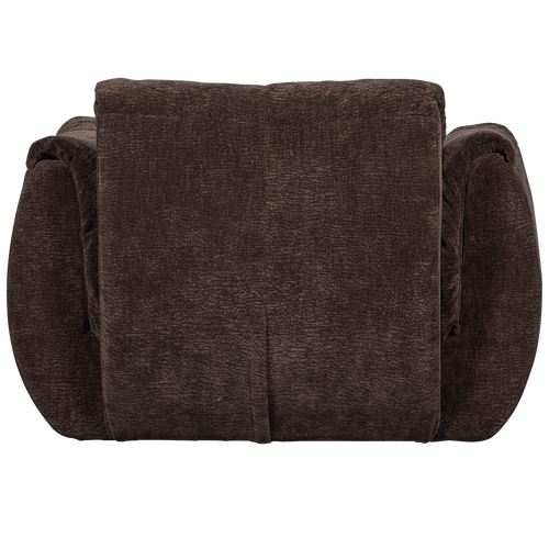 WOOOD draaifauteuil Baggy - 3D Chenille - Donkerbruin - 81x104x84 - vtwonen shop