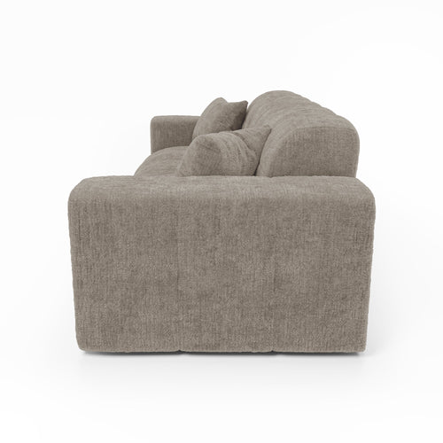 Premium Interiors - Bank COCOON - gewaafd fluweel mol 230cm