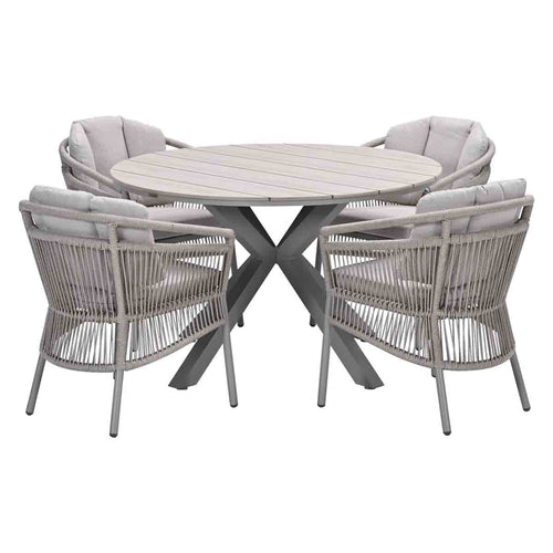 Garden Impressions tuinset Sorong - Tulli - taupe - Ø122x75 - 5-delig - vtwonen shop