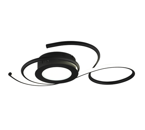 Trio Leuchten plafondlamp Jive - 2 lichts - 50  x 7   cm - zwart - vtwonen shop