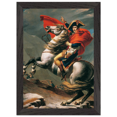 Artfulprints Poster met Lijst Jacques Louis David - Napoleon Bonaparte   - A4 21x29.7 cm - Meerkleurig