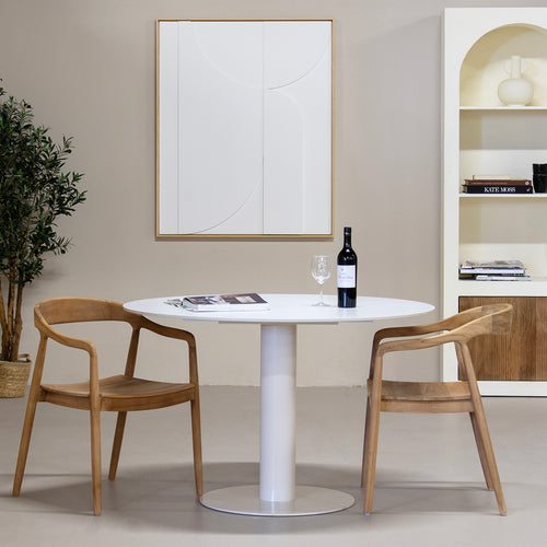 Giga Meubel Eettafel Malia - Rond - Keramiek - 120cm - vtwonen shop