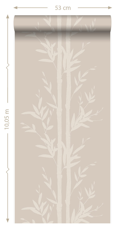 Origin Wallcoverings behang bamboe warm zilver - 53 cm x 10,05 m - 345751 - vtwonen shop