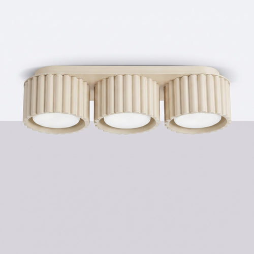 Sollux Lighting Plafondlamp AURA 3 beige Gx53 - 32,5x10x8cm